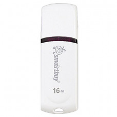 Флеш-диск 16 GB, SMARTBUY Paean, USB 2.0, белый, SB16GBPN-W