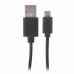 Кабель USB 2.0-micro USB, 1 м, SONNEN, медь, для передачи данных и зарядки, черный, 513115