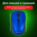 Мышь беспроводная SONNEN V-111, USB, 800/1200/1600 dpi, 4 кнопки, оптическая, синяя, 513519