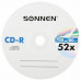 Диски CD-R SONNEN, 700 Mb, 52x, Cake Box (упаковка на шпиле) КОМПЛЕКТ 25 шт., 513531