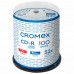 Диски CD-R CROMEX, 700 Mb, 52x, Cake Box (упаковка на шпиле), КОМПЛЕКТ 100 шт., 513778