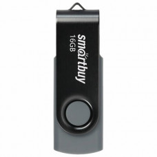 Флеш-диск 16 GB SMARTBUY Twist USB 2.0, черный, SB016GB2TWK