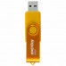 Флеш-диск 64 GB SMARTBUY Twist USB 2.0, желтый, SB064GB2TWY