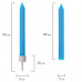 Набор свечей для торта 20 шт., 8 см, с держателями, голубые, ЗОЛОТАЯ СКАЗКА, в блистере, 591455