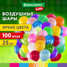 Шары воздушные 25 см, 100 штук, 