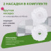 Комплект для уборки: швабра, ведро 7 л/5 л с отжимом центрифуга, 2 насадки, бежевый, LAIMA, 607488