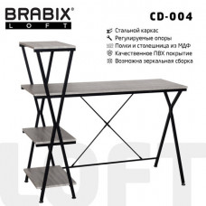 Стол на металлокаркасе BRABIX 