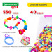 Конструктор POP-BEADS для творчества и игр, 550 бусин, браслеты, кольца, BRAUBERG KIDS, 664698